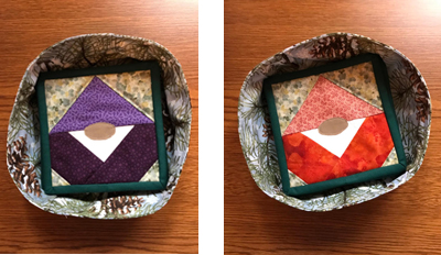 Fabric containers for mug rugs www.dlstewart.com